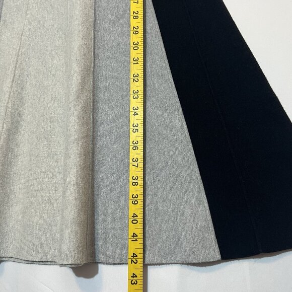 Boden Colorblock A Line Knit Dress Sz 14 Milano Black Gray Cotton Blend Preppy - Picture 6 of 9